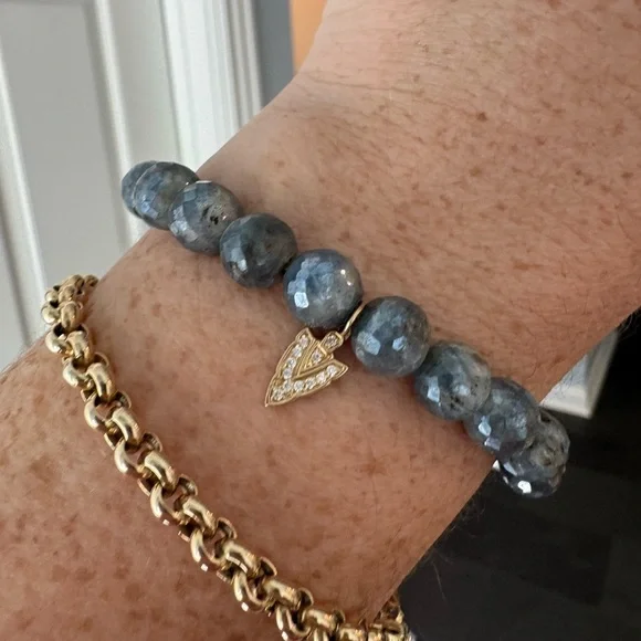 Sydney Evan Beaded Charm Bracelet with 14k Gold and Diamond Charm - Picture 12 of 12